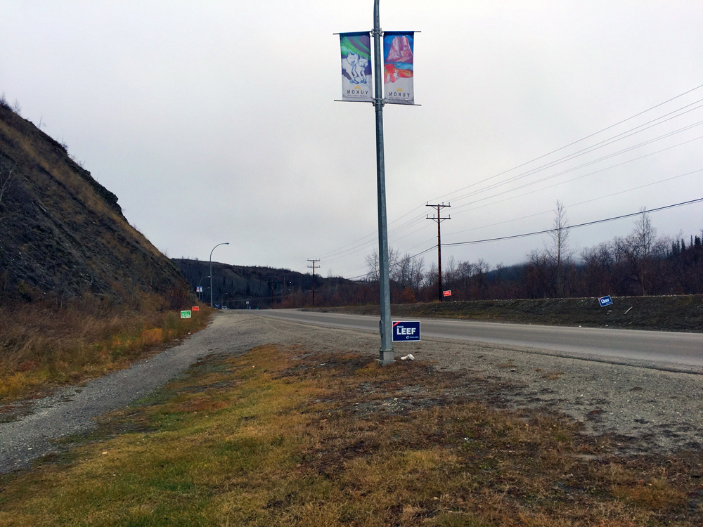 Dawson City election signs